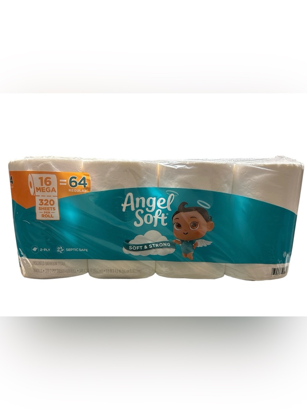 Soft & Strong Bath Tissue Rolls - 16 Mega Rolls